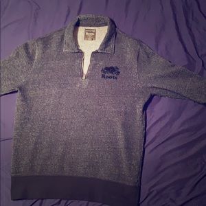 Roots black salt and pepper quarter zip